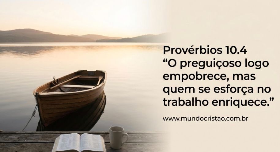 versículos sobre sucesso profissional em Provérbios 10.4