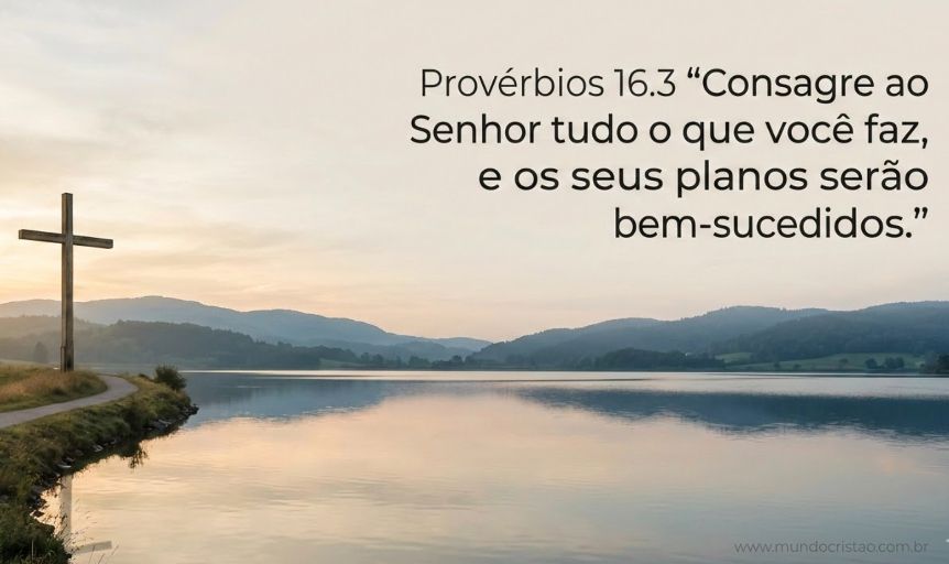 versículos sobre sucesso profissional em Provérbios 16.3