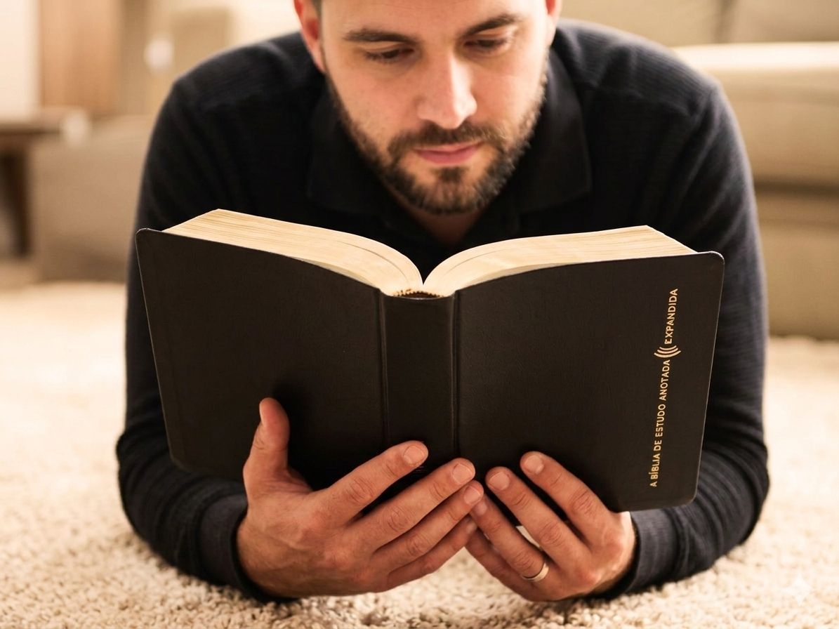 homem lendo as Escrituras após aprender como ler a Bíblia livro por livro