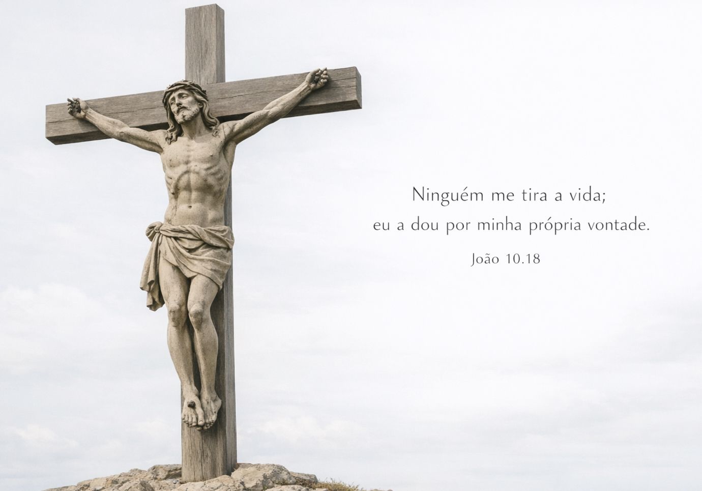 Crucificação de Jesus na cruz ilustrando o significado da Páscoa na Bíblia e o sacrifício de Cristo.